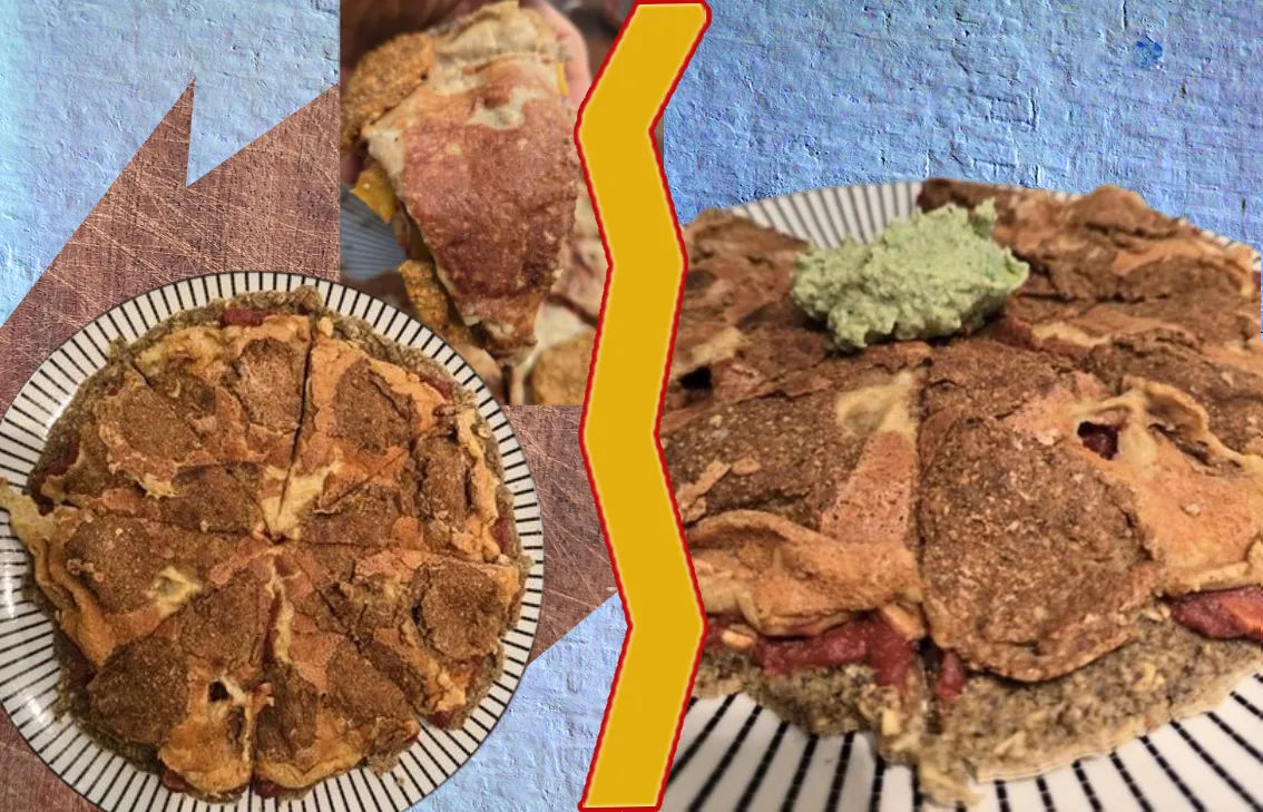 No bake plant based pepperoni pizzas