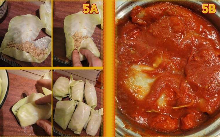 wfpb Simpe Cabbage Rolls - place rolls in tomato sauce