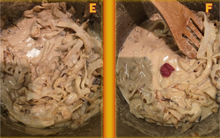 Creamy Creamed Cabbage from Creamed Cabbage and Meatloaf WFPB recipe from scratch