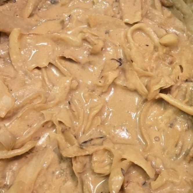 Creamy Creamed Cabbage from Creamed Cabbage and Meatloaf WFPB recipe from scratch