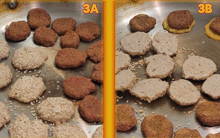 WFPB Ultimate Fast Food Cheeseburger Salad Mini Burgers and sesame seed bun croutons