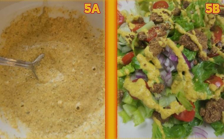 WFPB Mini Nugget Tenders with Honey-less mustard dressing completed