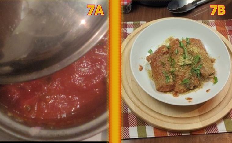 wfpb Vegan gluten free spinach and lentil ricotta cannelloni cover to simmer