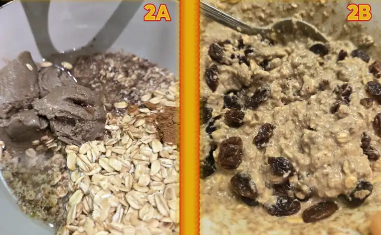 Sunbutter Raisin Cookie Drops step 2 mixing the batter