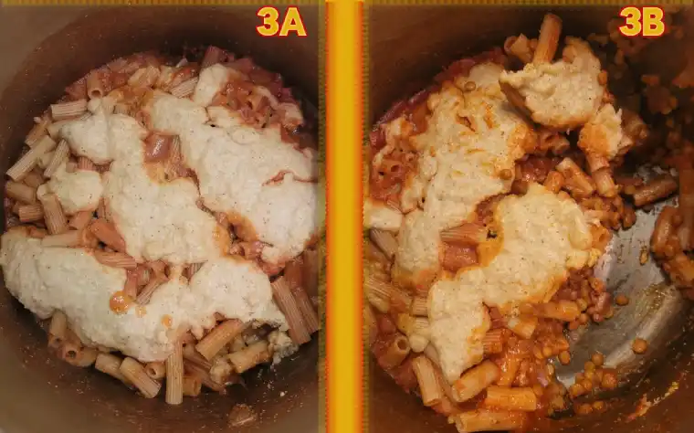Pastitsio Greek Style Lasagna Simmer & Serve cover and cook until sauce hardens and the noodles become soft