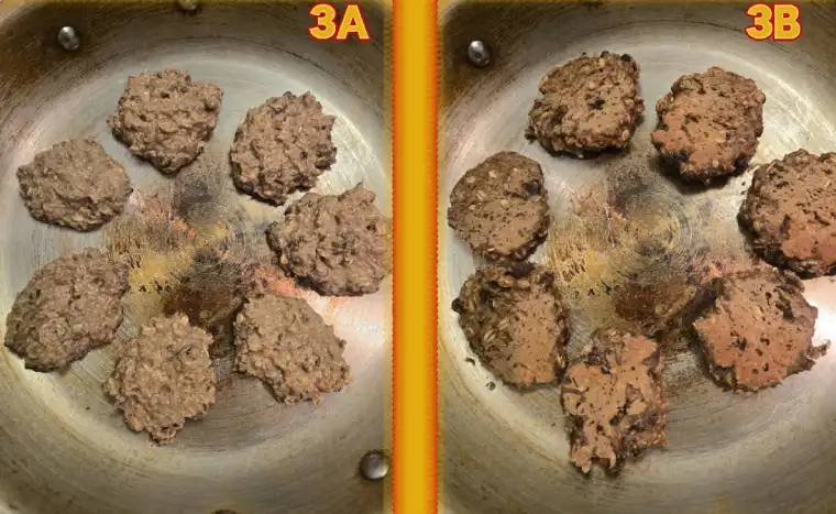 Sunbutter Raisin Cookie Drops step 3 dropping and flipping the cookies