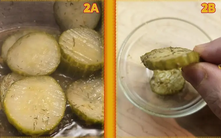 Finished salt free 10 minute pickles avoid crc and other cancers